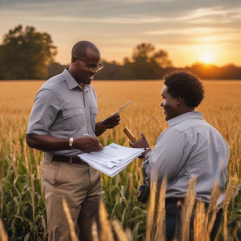 State Farm Agent Meeting with a Farmer